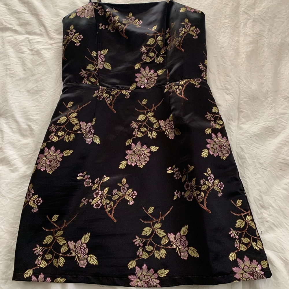 Black Floral Dress from Revolve
